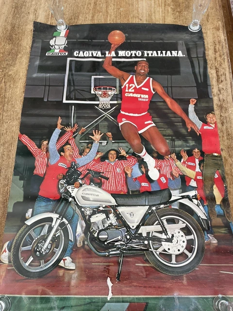 POSTER CAGIVA SST  100x70Cm MANIFESTO VINTAGE ORIGINALE D'EPOCA