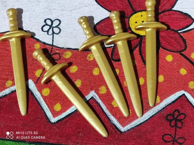 2 Ceintures Grises PLAYMOBIL Pour Figurines - Chevaliers, Vikings, Romains - Pièces Détachées D'occasion