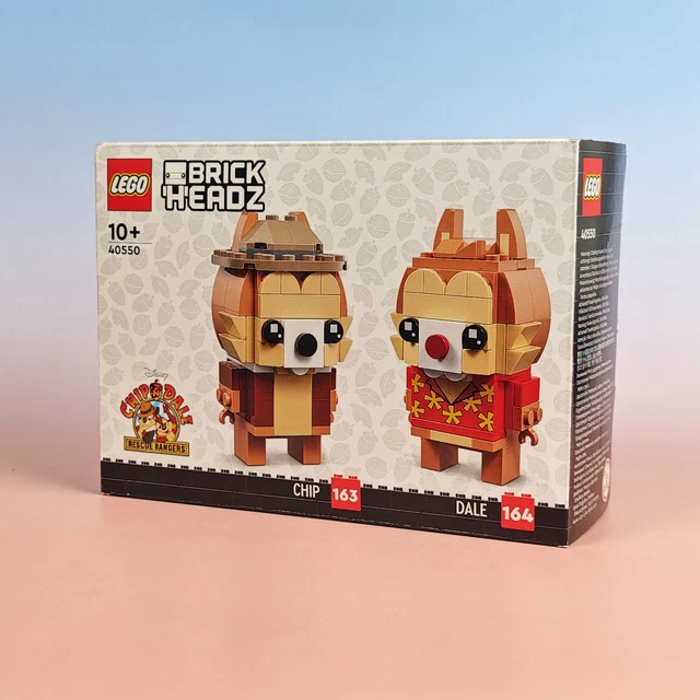 LEGO BRICK HEADZ Chip N Dale Rescue Rangers 40550 Chip 163 Dale 164 Ovp ...