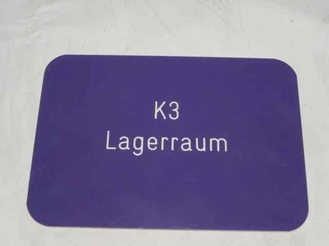 Kunststoffschild "K3 Lagerraum" Kunststoff Schild
