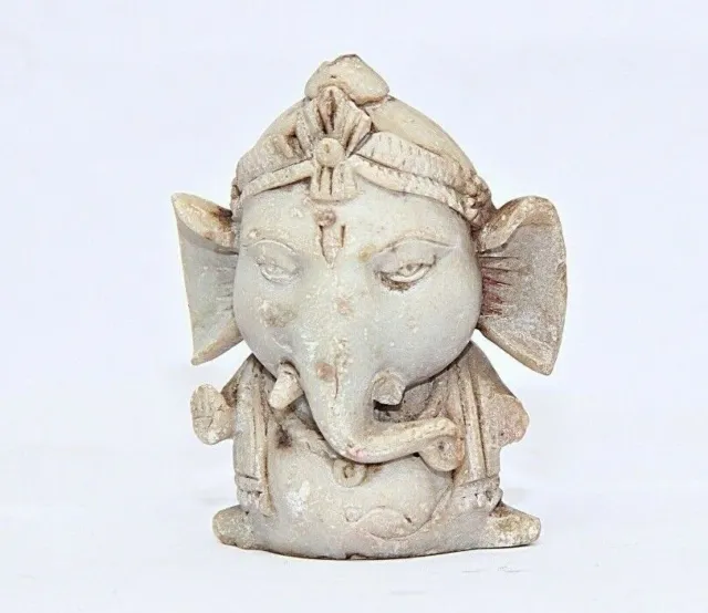 Antigua figura de Lord Bal Ganesha hecha a mano de piedra suave vintage...
