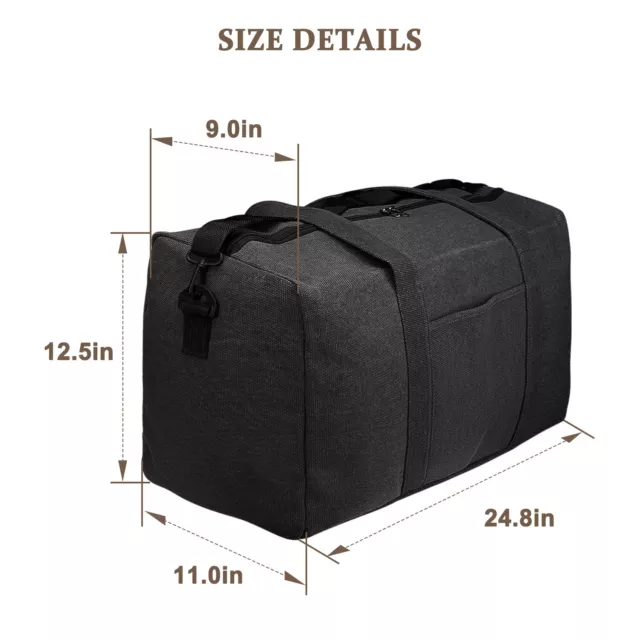 Military Canvas Duffle Gym Bag Sports Travel Luggage Handbag Tote Shoulder Bag 3