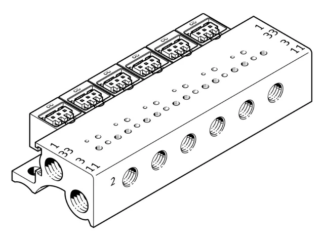 FESTO MHA1-PR2-3-M3-PI 197222 Manifold New