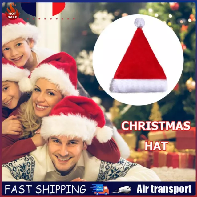Plush Christmas Hat Comfortable Soft Xmas Red Hats for Adults Men Women Children
