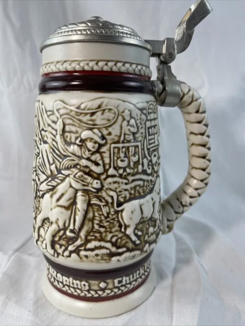 Western Beer Stein Avon Limited Edition1980 Cattle Drive Chuck Wagon Collectible