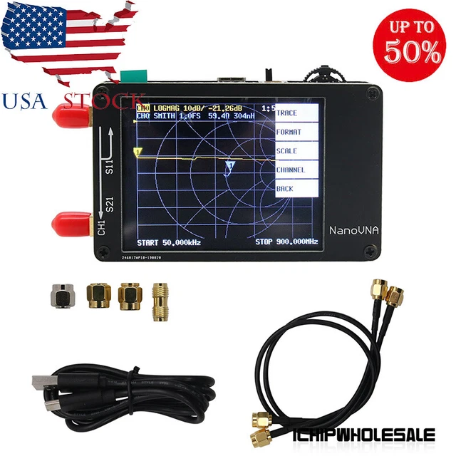 NANOVNA VECTOR NETWORK Analyzer HF VHF UHF Antenna Analyzer With 2.8 ...