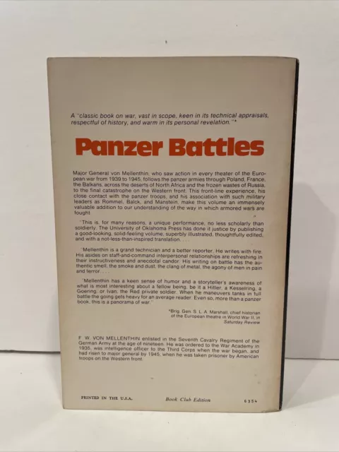 Panzer Battles: A Study of the Employment of Armor in the Second World War. 3