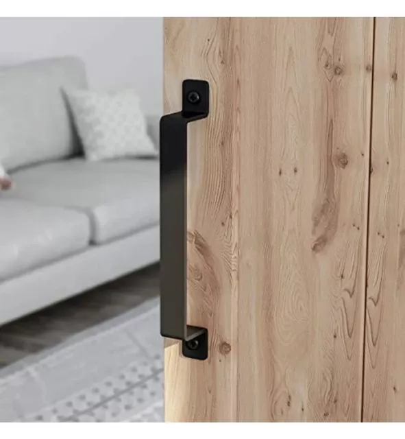 Sealed Sliding Barn Door Pull Handle 12", Heavy Duty Steel Gate For Garage&Barn