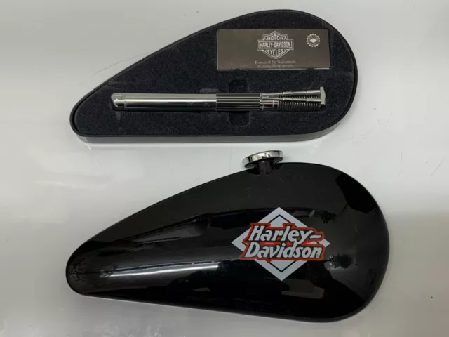 Waterman Harley Davidson Ballpoint Pen Black & Chrome New In Box