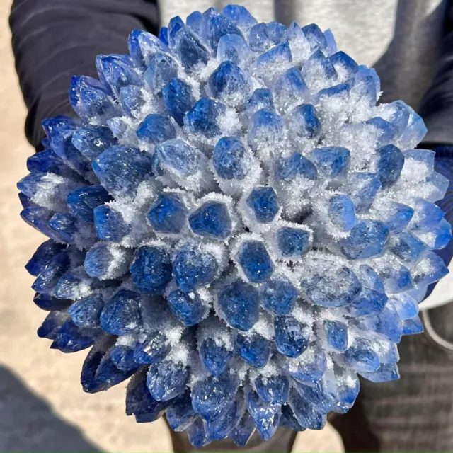 10.6LB New Find BLUE Phantom Quartz Crystal Cluster Mineral Specimen Healing