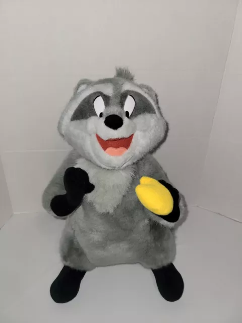 Vintage Walt Disney World Meeko Plush Pocahontas 16" Raccoon 90s Disney Rare VTG