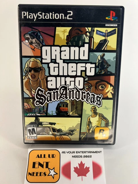 GRAND THEFT AUTO: San Andreas (PlayStation 2, 2004) PS2- G- CIB- w MAP ...