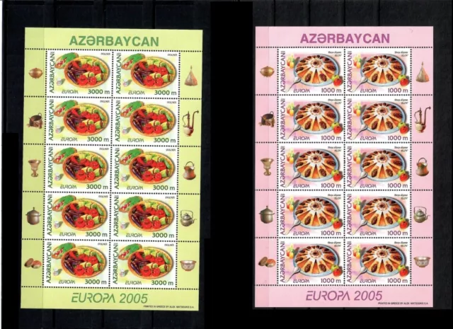 Azerbaijan 2005 * EUROPA CEPT * Gastronomy * 2 S/ Sheet * MNH