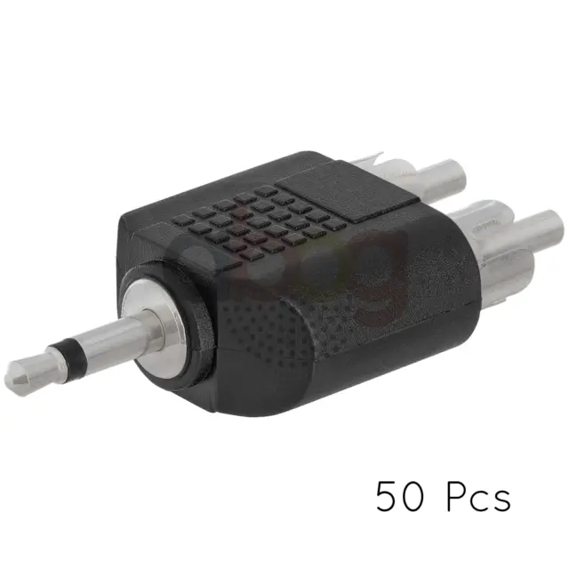 MGB Electrónica - CABLE SONIDO PLUG 3.5 MM A 2 RCA AUDIO 1.5 MTS Adaptador  duplex de audio, con dos conectores macho RCA a un conector macho (plug) de  3,5 mm estéreo.
