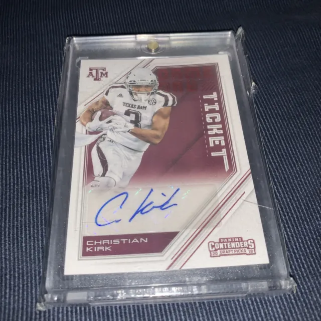 2018 Contenders Draft Picks Game Day Tickets /5 Christian Kirk #9 Rookie Auto RC