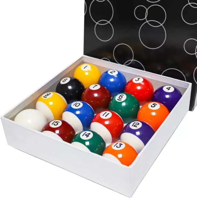 2-1/4" Billiard Balls Set 16 Piece Deluxe Games Pool Table Balls Standard Size