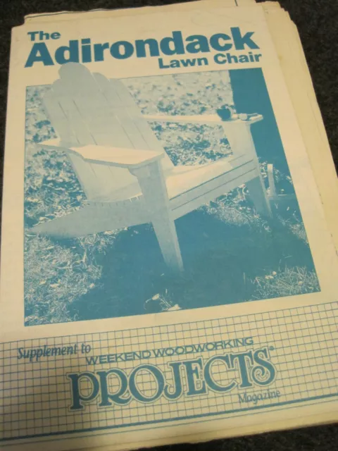 ADIRONDACK LAWN CHAIR Vintage Woodworking Pattern