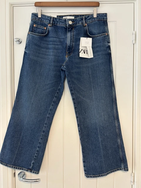 Cropped Jeans Zara High Rise Slim Fit Jeans ZW COLLECTION BOOTCUT