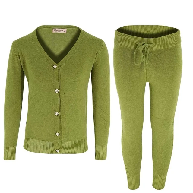 Set salotto bambina bambini tessuto fiore perla bottone set abbigliamento salotto da 3 a 13 anni Regno Unito