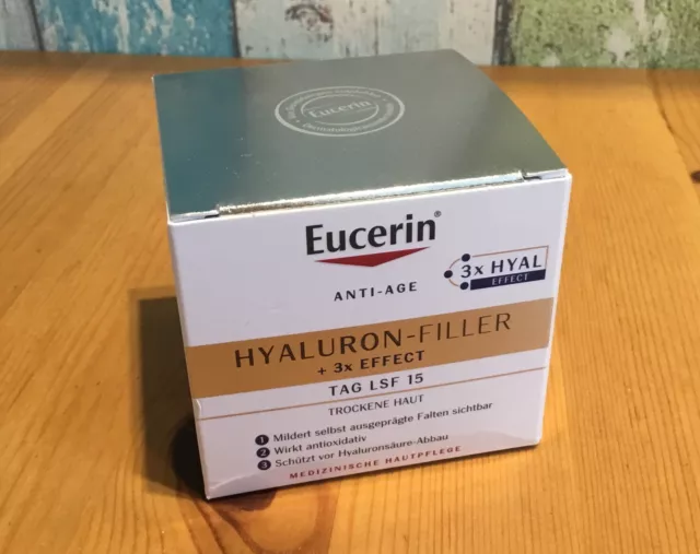 Eucerin Anti-Age HYALURON-FILLER Tag Trockene Haut 50 ml PZN 07608420 MHD: 05/26