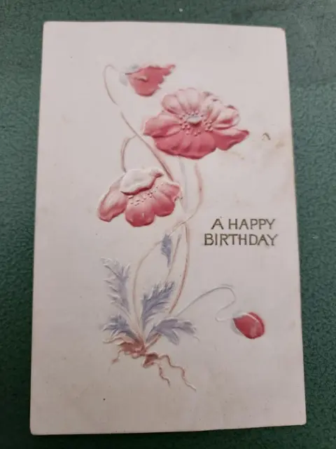 Vintage Postcard A happy birthday