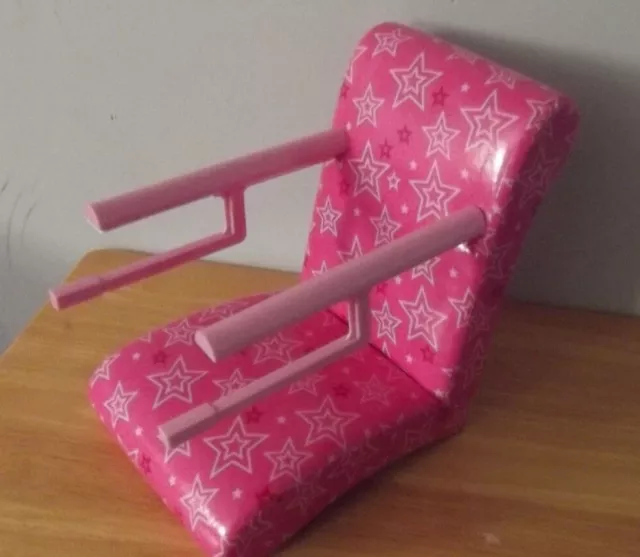 American Girl - Bitty Baby Doll Pink Bistro Table High Chair - Attaches to Table American Girl - Bitty Baby Doll Pink Bistro Table High Chair - Attaches to Table