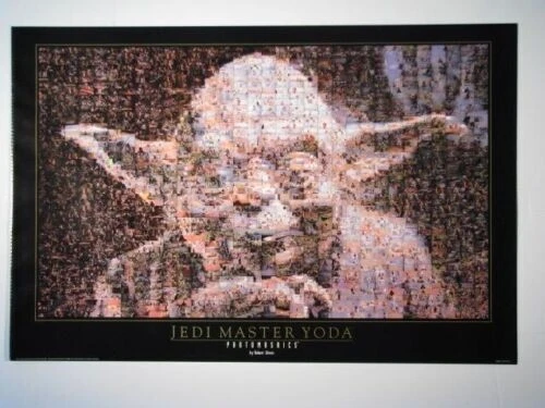 RARE 1996 Star Wars: Yoda the Jedi Master photo montage/collage Poster. BNIB