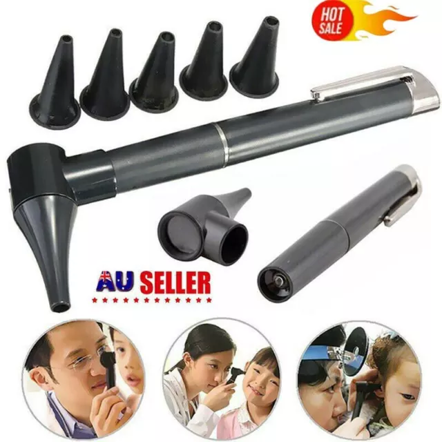 Pen Style Medical Ear Nose Throat Infection Diagnostic Earcare Otoscope Light RL