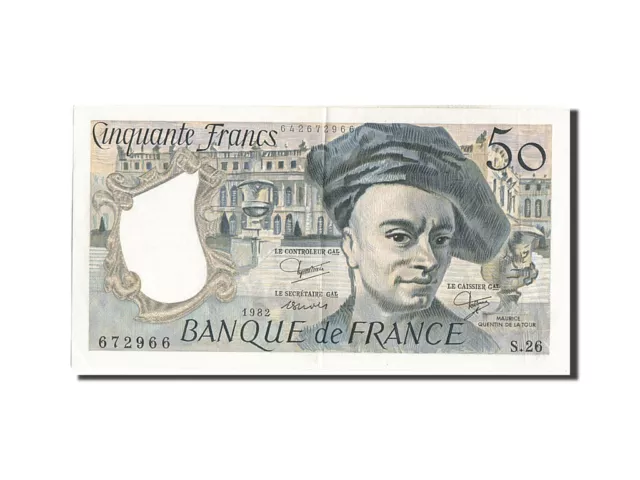 [#204543] Billet, France, 50 Francs, 50 F 1976-1992 ''Quentin de La Tour'', 1982