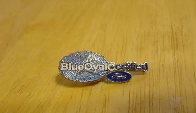 Vintage Ford Automobile Blue Oval Certified Pinback Hat Pin Car Truck