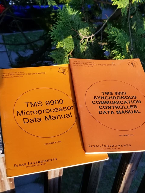 2 Vintage Texas Instruments Books Data Electronic Tms 9900 Microprocessor Manual
