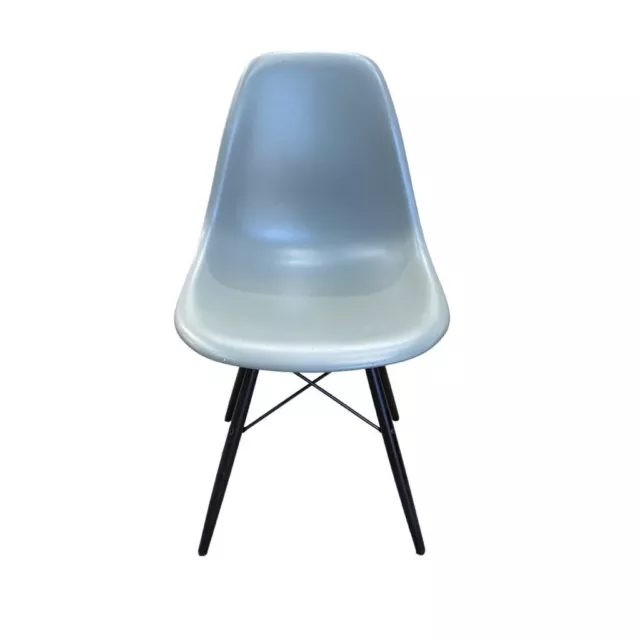 Vitra Eames DSR Chair in Ice Grey with Black Wooden Legs