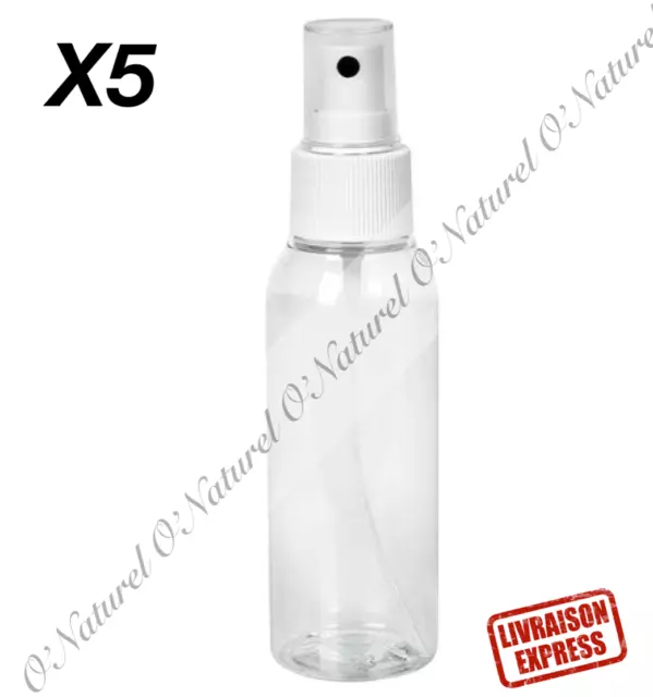 Generic 5 Flacons Vaporisateur Vide 60 ml, Bouteille de Spray en Plastique  Réutilisables,Cosmétique à prix pas cher