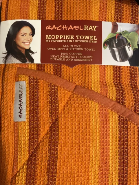 Rachael Ray Set of 3 Moppines Oven Mitts/ Kitchen Towels 