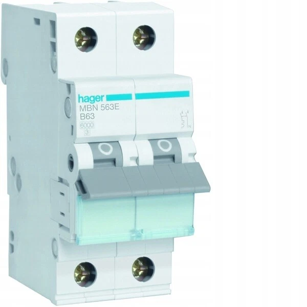 HAGER Circuit breaker 6kA 1P+NB 63A MBN563E / #Z H0DY 7778