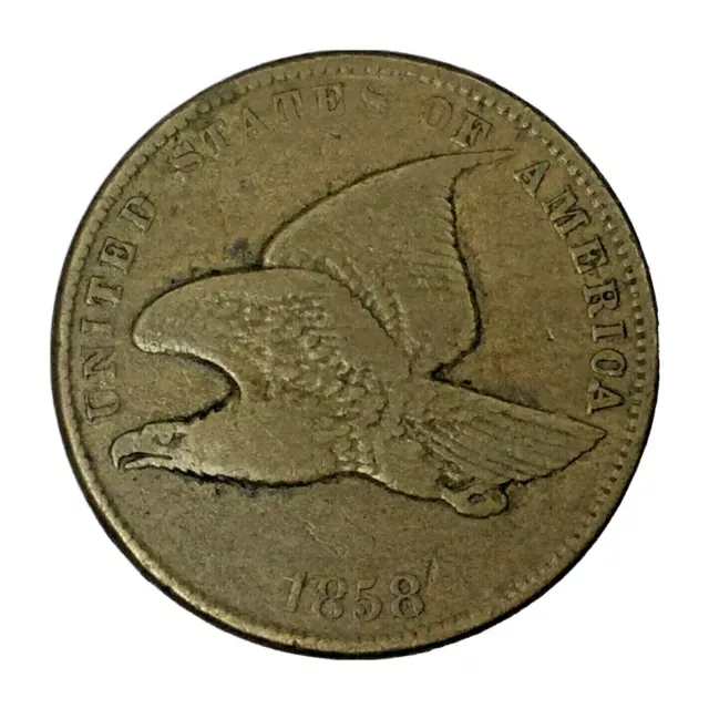 1858 1C Flying Eagle Cent F Not Certified #