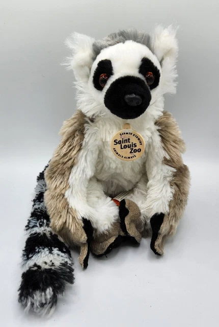 WILD REPUBLIC PLUSH Ring Tailed LEMUR Stuffed Animal Realistic Soft 10