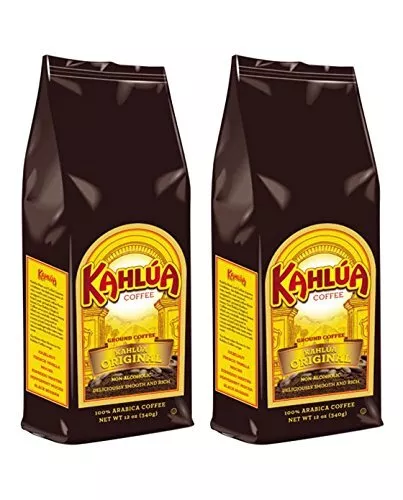 2 Bags - Kahlua Gourmet Ground Coffee, Original Flavor - 12 Ounce