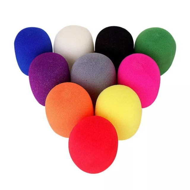 10PCS Reusable Microphone Cover Colorful Mic Cover Microphone Covers Foam  DJ