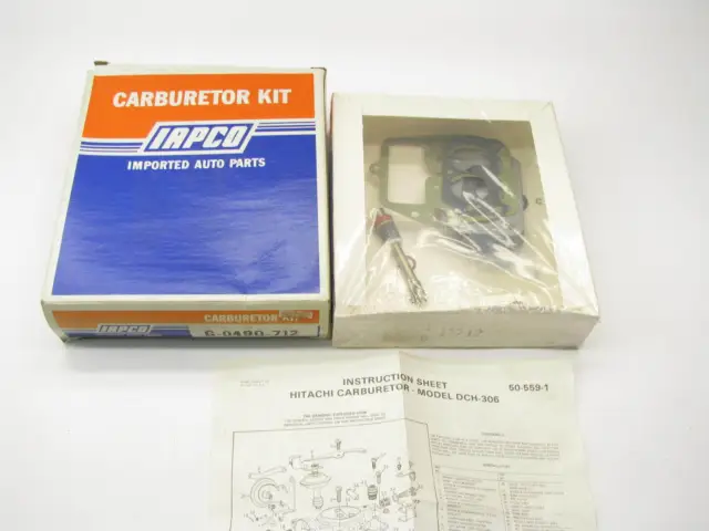 Iapco G-0490-712 Carburetor Rebuild Kit for 1975-1980 Hitachi Carburetor DCH306