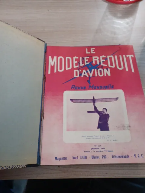 Reliure Revues Année 1959 Complete Avec Plans Modele Reduit Avion 12 numeros