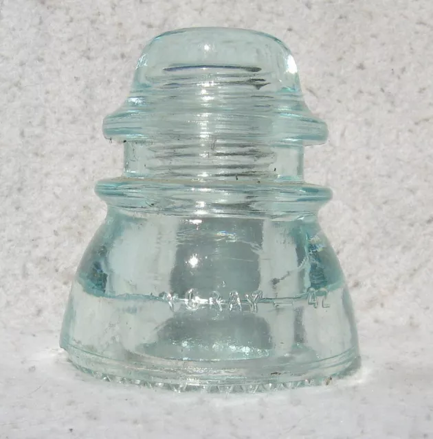 Crisp And Clean Ice Green Cd 154 Hemingray-42 Glass Insulator.