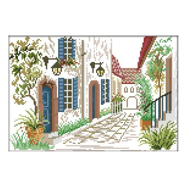 Angolo Strada Modello di Pittura Punto Croce Kit Cucito a Mano DIY 14CT Tel Y3P2