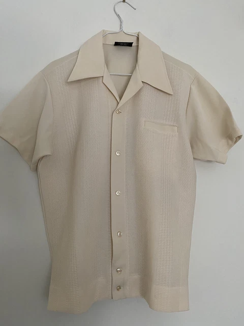 UNISEX VINTAGE TARGET Crimplene Shirt 1960s 70s Rockabilly Bowling