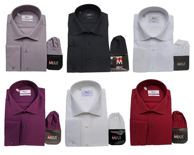 Camicia uomo slim fit manica lunga colore taglia a scelta