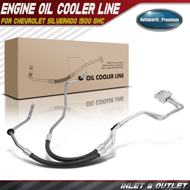 INLET & OUTLET Engine Oil Cooler Hose Assembly for Chevrolet Silverado
