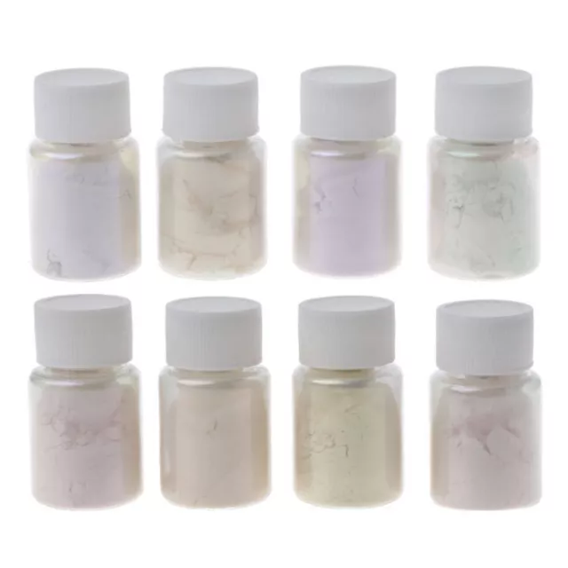 8 Colors Mica Resin Pigment Rainbow Pearl Powder Epoxy Mold Glitter Colorant