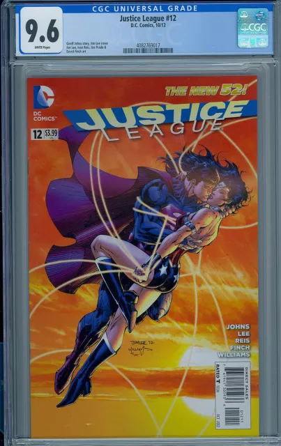 Cgc 9.6 Justice League #12 Jim Lee 1St Print Superman Wonder Woman Cover