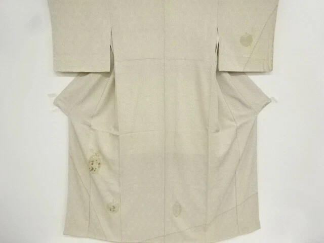 41838# Japanese Kimono / Antique Kimono / Embroidery / All Shibori / Floral Plan
