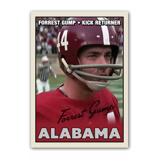 Forrest Gump 1967 Style Football Card Alabama Collectible Parody Art Card